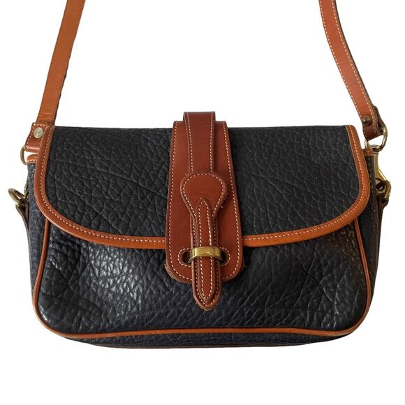 Dooney and Bourke All Weather Equestrian Crossbody Bag Navy Blue Vintage 90 EUC - Picture 3 of 15